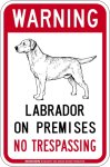 画像3: [MAGSIGN] ラブラドールレトリーバー 警戒 英語 立入禁止 マグネット＆ステッカー WARNING LABRADOR ON PREMISES NO TRESPASSING 車/屋外用 日本製 (3)