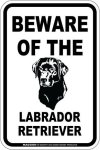 画像4: [MAGSIGN] ラブラドールレトリーバー 注意 英語 マグネット＆ステッカー BEWARE OF THE LABRADOR RETRIEVER 車/屋外用 日本製 (4)