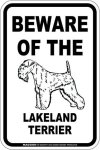 画像2: [MAGSIGN] レイクランドテリア 注意 英語 マグネット＆ステッカー BEWARE OF THE LAKELAND TERRIER 車/屋外用 日本製 (2)
