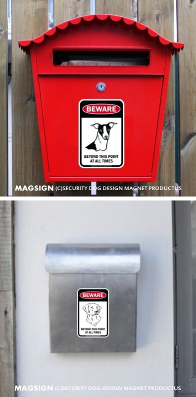 画像4: [MAGSIGN] この先いつもゴールデンレトリバーに注意/配慮/警戒 マグネット＆ステッカー BEWARE BEYOND THIS POINT AT ALL TIME GOLDEN RETRIEVER 車/屋外用 日本製 (4)