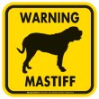 画像2: [MAGSIGN] WARNING MASTIFF マグネット＆ステッカー：マスティフ(ホワイト/イエロー/オレンジ) 注意 英語 正方形 車＆屋外用(防水性/耐光性) 日本製 (2)