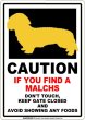 画像1: [MAGSIGN] CAUTION IF YOU FIND マグネット＆ステッカ：マルックス（ホワイト/イエロー） 手を出さない ドアは閉めたまま 食べ物は見せない 英語 警戒 車 屋外用(防水/耐水・耐光仕様) 日本製 (1)