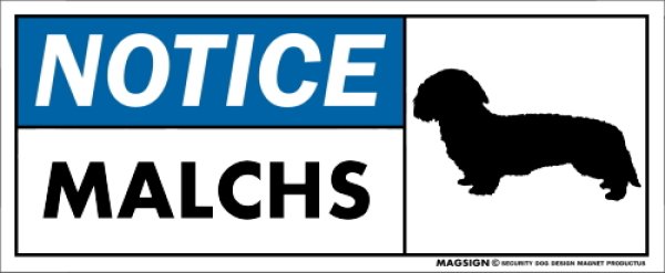 画像1: [MAGSIGN] マルックス マグネット＆ステッカー 英語 お知らせ NOTICE MALCHS 対象:車(ドア/ガラス/ボディ)・屋外(玄関扉/窓ガラス/メールポスト) 日本製 (1)