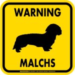 画像2: [MAGSIGN] WARNING MALCHS マグネット＆ステッカー：マルックス(ホワイト/イエロー/オレンジ) 注意 英語 正方形 車＆屋外用(防水性/耐光性) 日本製 (2)