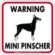 画像4: [MAGSIGN] WARNING MINI PINSCHER マグネット＆ステッカー：ミニチュアピンシャー(ホワイト/イエロー/オレンジ) 注意 英語 正方形 車＆屋外用(防水性/耐光性) 日本製 (4)