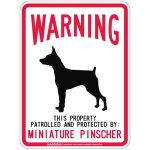 画像3: [MAGSIGN] MINIATURE PINSCHER 注意 英語 WARNING 警告/保護/警戒 車 屋外用 マグネット＆ステッカー 日本製：ミニチュアピンシャー (3)