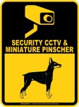 画像2: ミニチュアピンシャー＆防犯カメラ 監視 警戒中 英語 マグサイン(マグネット/ステッカー)：SECURITY CCTV ＆ MINIATURE PINSCHER [MAGSIGN] (2)