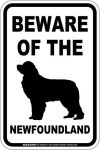 画像1: [MAGSIGN] ニューファンドランド 注意 英語 マグネット＆ステッカー BEWARE OF THE NEWFOUNDLAND 車/屋外用 日本製 (1)