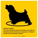 画像2: NORFOLK TERRIER'S POEM [MAGSIGN] ポエムシリーズ マグネット＆ステッカー 防水/耐水・耐光性 日本製 英語＆シルエット：ノーフォークテリア（ホワイト/イエロー） (2)