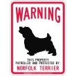 画像2: [MAGSIGN] NORFOLK TERRIER 注意 英語 WARNING 警告/保護/警戒 車 屋外用 マグネット＆ステッカー 日本製：ノーフォークテリア (2)