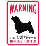 画像2: [MAGSIGN] NORFOLK TERRIER 注意 英語 WARNING 警告/保護/警戒 車 屋外用 マグネット＆ステッカー 日本製：ノーフォークテリア (2)