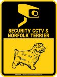 画像2: ノーフォークテリア＆防犯カメラ 監視 警戒中 英語 マグサイン(マグネット/ステッカー)：SECURITY CCTV ＆ NORFOLK TERRIER [MAGSIGN] (2)