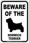 画像1: [MAGSIGN] ノーリッチテリア 注意 英語 マグネット＆ステッカー BEWARE OF THE NORWICH TERRIER 車/屋外用 日本製 (1)