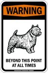 画像3: [MAGSIGN] この先いつもノーリッチテリアに注意/配慮/警戒 BEYOND THIS POINT AT ALL TIME マグネット＆ステッカー NORWICH TERRIER ローマ字ロゴ入り 車/屋外用 日本製 (3)