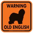 画像3: [MAGSIGN] WARNING OLD ENGLISH マグネット＆ステッカー：オールドイングリッシュ(ホワイト/イエロー/オレンジ) 注意 英語 正方形 車＆屋外用(防水性/耐光性) 日本製 (3)