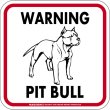画像4: [MAGSIGN] WARNING PIT BULL マグネット＆ステッカー：ピットブル(ホワイト/イエロー/オレンジ) 注意 英語 正方形 車＆屋外用(防水性/耐光性) 日本製 (4)