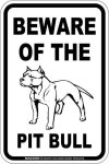 画像2: [MAGSIGN] ピットブル 注意 英語 マグネット＆ステッカー BEWARE OF THE PIT BULL 車/屋外用 日本製 (2)
