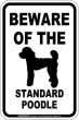 画像1: [MAGSIGN] スタンダードプードル 注意 英語 マグネット＆ステッカー BEWARE OF THE STANDARD POODLE 車/屋外用 日本製 (1)