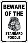 画像3: [MAGSIGN] スタンダードプードル 注意 英語 マグネット＆ステッカー BEWARE OF THE STANDARD POODLE 車/屋外用 日本製 (3)