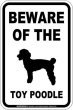 画像1: [MAGSIGN] トイプードル 注意 英語 マグネット＆ステッカー BEWARE OF THE TOY POODLE 車/屋外用 日本製 (1)