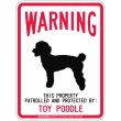 画像2: [MAGSIGN] TOY POODLE 注意 英語 WARNING 警告/保護/警戒 車 屋外用 マグネット＆ステッカー 日本製：トイプードル (2)