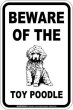 画像2: [MAGSIGN] トイプードル 注意 英語 マグネット＆ステッカー BEWARE OF THE TOY POODLE 車/屋外用 日本製 (2)