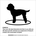 画像1: POMEPOO'S POEM [MAGSIGN] ポエムシリーズ マグネット＆ステッカー 防水/耐水・耐光性 日本製 英語＆シルエット：ポメプー（ホワイト/イエロー） (1)