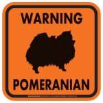 画像4: [MAGSIGN] WARNING POMERANIAN マグネット＆ステッカー：ポメラニアン(ホワイト/イエロー/オレンジ) 注意 英語 正方形 車＆屋外用(防水性/耐光性) 日本製 (4)