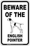 画像2: [MAGSIGN] イングリッシュポインター 注意 英語 マグネット＆ステッカー BEWARE OF THE ENGLISH POINTER 車/屋外用 日本製 (2)