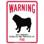 画像3: [MAGSIGN] PUG 注意 英語 WARNING 警告/保護/警戒 車 屋外用 マグネット＆ステッカー 日本製：パグ (3)