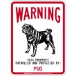 画像2: [MAGSIGN] PUG 注意 英語 WARNING 警告/保護/警戒 車 屋外用 マグネット＆ステッカー 日本製：パグ (2)