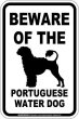 画像1: [MAGSIGN] ポーチュギーズウォータードッグ 注意 英語 マグネット＆ステッカー BEWARE OF THE PORTUGUESE WATER DOG 車/屋外用 日本製 (1)