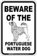 画像2: [MAGSIGN] ポーチュギーズウォータードッグ 注意 英語 マグネット＆ステッカー BEWARE OF THE PORTUGUESE WATER DOG 車/屋外用 日本製 (2)