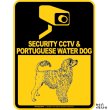 画像1: ポーチュギーズウォータードッグ＆防犯カメラ 監視 警戒中 英語 マグサイン(マグネット/ステッカー)：SECURITY CCTV ＆ PORTUGUESE WATER DOG [MAGSIGN] (1)