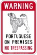 画像2: [MAGSIGN] ポーチュギーズウォータードッグ 警戒 英語 立入禁止 マグネット＆ステッカー WARNING PORTUGUESE ON PREMISES NO TRESPASSING 車/屋外用 日本製 (2)