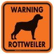 画像3: [MAGSIGN] WARNING ROTTWEILER マグネット＆ステッカー：ロットワイラー(ホワイト/イエロー/オレンジ) 注意 英語 正方形 車＆屋外用(防水性/耐光性) 日本製 (3)