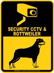 画像2: ロットワイラー＆防犯カメラ 監視 警戒中 英語 マグサイン(マグネット/ステッカー)：SECURITY CCTV ＆ ROTTWEILER [MAGSIGN] (2)