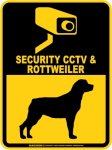 画像1: ロットワイラー＆防犯カメラ 監視 警戒中 英語 マグサイン(マグネット/ステッカー)：SECURITY CCTV ＆ ROTTWEILER [MAGSIGN] (1)