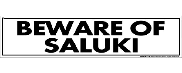 画像1: [MAGSIGN] BEWARE OF SALUKI マグネット＆ステッカー：サルーキ (1)