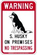 画像3: [MAGSIGN] シベリアンハスキー 警戒 英語 立入禁止 マグネット＆ステッカー WARNING S.HUSKY ON PREMISES NO TRESPASSING 車/屋外用 日本製 (3)