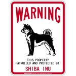 画像1: [MAGSIGN] SHIBA INU 注意 英語 WARNING 警告/保護/警戒 車 屋外用 マグネット＆ステッカー 日本製：柴犬 (1)