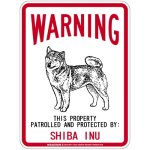 画像2: [MAGSIGN] SHIBA INU 注意 英語 WARNING 警告/保護/警戒 車 屋外用 マグネット＆ステッカー 日本製：柴犬 (2)