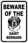 画像3: [MAGSIGN] セントバーナード 注意 英語 マグネット＆ステッカー BEWARE OF THE SAINT BERNARD 車/屋外用 日本製 (3)