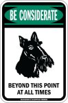 画像2: [MAGSIGN] この先いつもスコティッシュテリアに注意/配慮/警戒 BEYOND THIS POINT AT ALL TIME マグネット＆ステッカー SCOTTISH TERRIER ローマ字ロゴ入り 車/屋外用 日本製 (2)