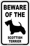 画像1: [MAGSIGN] スコティッシュテリア 注意 英語 マグネット＆ステッカー BEWARE OF THE SCOTTISH TERRIER 車/屋外用 日本製 (1)