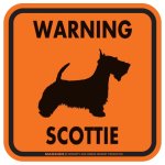 画像3: [MAGSIGN] WARNING SCOTTIE マグネット＆ステッカー：スコッティ(ホワイト/イエロー/オレンジ) 注意 英語 正方形 車＆屋外用(防水性/耐光性) 日本製 (3)