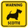 画像2: [MAGSIGN] WARNING SCOTTIE マグネット＆ステッカー：スコッティ(ホワイト/イエロー/オレンジ) 注意 英語 正方形 車＆屋外用(防水性/耐光性) 日本製 (2)