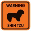 画像3: [MAGSIGN] WARNING SHIH TZU マグネット＆ステッカー：シーズー(ホワイト/イエロー/オレンジ) 注意 英語 正方形 車＆屋外用(防水性/耐光性) 日本製 (3)