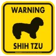 画像2: [MAGSIGN] WARNING SHIH TZU マグネット＆ステッカー：シーズー(ホワイト/イエロー/オレンジ) 注意 英語 正方形 車＆屋外用(防水性/耐光性) 日本製 (2)