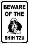 画像4: [MAGSIGN] シーズー 注意 英語 マグネット＆ステッカー BEWARE OF THE SHIH TZU 車/屋外用 日本製 (4)